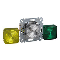 Voyant de balisage avec lot de 3 diffuseurs (vert, jaune et blanc), 250 VCA (MTN319017)