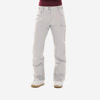 Women's Waterproof Snowboard Trousers Snb 500 - White - UK 16 / FR 46