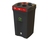 Envirocup Paper & Plastic Cup Recycling Bin With Liquid Collection - 100 Litre - Signal Red - Regular Cups (93mm)