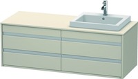 DURAVIT KT6757R9191 Waschtischunterbau KETHO 550 x 1400 x 496 mm Waschtisch rech