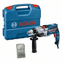 Bosch 060117B401 Schlagbohrmaschine GSB 20-2, mit 7-teiligem Steinbohrer-Set