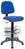Ergo Blaster Deluxe Draughter Medium Back Fabric Operator Office Chair with Fixed Arms Blue - 11001164BL/0288 -