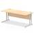 Impulse 1800 x 800mm Straight Desk Maple Top Silver Cantilever Leg I000352