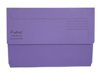 Exacompta Forever Document Wallet Manilla Foolscap Half Flap 290gsm Pur(Pack 25)