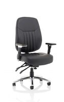 Barcelona Deluxe Black Leather Operator Chair