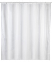WENKO Duschvorhang Uni Weiß, 120 x 200 cm
