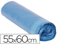 Bolsa Basura Domestica Azul Cierra Facil 55X60 Galga 120 -Rollo de 20 Unidades