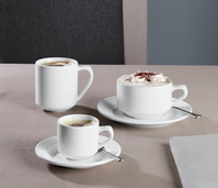 Kaffeebecher Base; 280 ml, 7.5x9 cm (ØxH); weiß; rund; 6 Stück / Pack