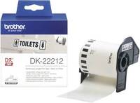 Brother DK-22212 Etikett tekercs 62 mm x 15.24 m Fólia Fehér 1 db Véglegesen tapadó DK22212 Univerzális etikett