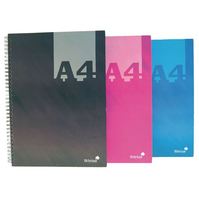 Silvine Luxpad A4 Wirebound Hard Cover Notebook 140 Pages Assorted Colours (Pack 6)
