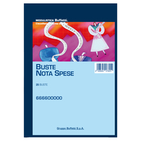 Blocco Buste Nota Spese Data Ufficio - Staccabili - 16x23 cm - 666600000 (Conf.