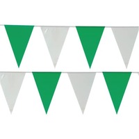 Wimpelkette, 10m, grün/weiß 14417