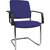 Silla acolchada apilable, silla oscilante, UE 2 unid., armazón cromado, acolchado azul.