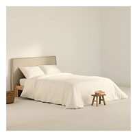 FUNDA NÓRDICA SATÉN 300 HILOS NATURAL PARA CAMA DE 150/160 (240X220 CM)