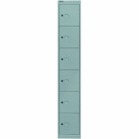 Garderobenschrank 6 Fächer silver