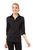 Chef Works Women's Stretch Shirt with Fitted Design 3/4 Sleeves in Black - S