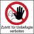 Hängeschild - Zutritt für Unbefugte verboten, Rot/Schwarz, 30 x 30 cm, Weiß