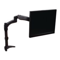 Full motion double arm flat screen monitor desk mount