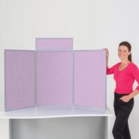 Lightweight table top display system, portrait - lilac