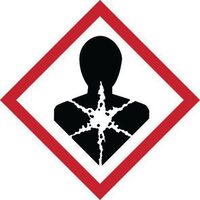 COSHH GHS health hazard symbol label