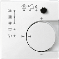 KNX Raumtemperaturregler UP/PI m. Tasterschnittstelle 4fach, polarweiß, System M