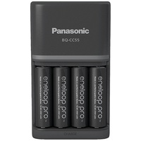 Panasonic BQ-CC55 akkumlátor gyorstöltő + 4db AA 2500mAh Eneloop akkumulátor (K-KJ55HCD40E-N)