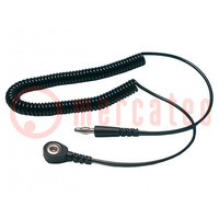 Connection cable; ESD,coiled; 1MΩ; 1.5m