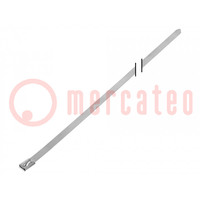 Cable tie; L: 840mm; W: 7.9mm; stainless steel AISI 304; 1112N