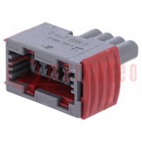 Connector: automotive; JPT; female; plug; for cable; PIN: 4; grey