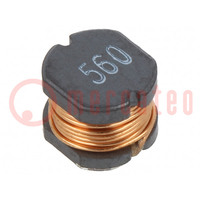 Inductor: wire; SMD; 56uH; 400mΩ; -40÷125°C; ±20%; 5.2x5.8x4.5mm