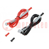 Test leads; Inom: 15A; Len: 1.5m; red and black; Insulation: PVC