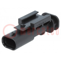 Connector: automotive; MCON 1.2; male; plug; for cable; PIN: 2