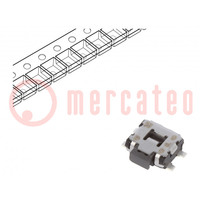 Microswitch TACT; SPST; Pos: 2; 0.05A/12VDC; SMT; 2.2N; 1.35mm