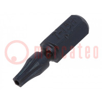 Screwdriver bit; Torx® with protection; T15H; Overall len: 25mm