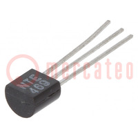 Transistor: N-JFET; unipolair; 35V; 2mA; 0,625W; TO92; Igt: 50mA