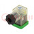 Connector: valve connector; plug; form C; 8mm; female; PIN: 3; 4÷6mm
