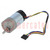 Motor: DC; with gearbox; 24VDC; 3A; Shaft: D spring; 330rpm; 30: 1