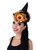 Serre-tête chapeau avec fleurs - noir, orange