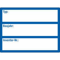 SafetyMarking Inventaret. Typ / Baujahr / Inventar-Nr. 500 Stk, Schachbrettf. Version: 02 - blau