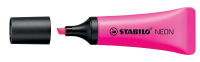 Textmarker STABILO® NEON. Kappenmodell, Farbe des Schaftes: in Schreibfarbe, Farbe: magenta