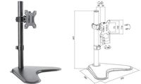 LogiLink Monitorarm mit Standfuß, Armlänge: 88 mm, schwarz (11116191)