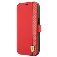 FERRARI FESAXFLBKP13LRE COQUE DE PROTECTION POUR IPHONE 13 PRO / 13 6,1" ROUGE À RAYURES FEA3SILRE