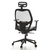 Bürostuhl / Chefsessel AIR-PORT Sitz Leder / Rücken Netz schwarz hjh OFFICE