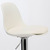 Tabouret Kocy Blanc - Réglable en hauteur - Structure chromé