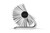 DURABLE Telindex® Rotary File, schedario rotativo da scrivania, 500 schede, argento metallizzato