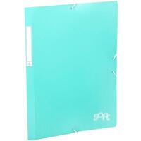 CARCHIVO CARPETA SOLAPAS FOLIO C/GOMAS PP SOFT MENTA PASTEL