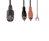 e+p B 127 Audio-Kabel 0,2 m DIN (5-pin) 2 x RCA Schwarz