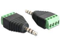 DeLOCK 65453 tussenstuk voor kabels 3.5mm 4pin Zwart, Groen