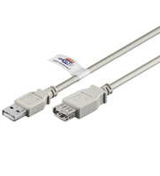 Goobay USB Verl AA 180 HiSpeedCert 2.0 1.8m USB-kabel 1,8 m USB A Grijs