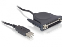 DeLOCK Adapter USB/Parallel Paralleles Kabel 1,6 m Schwarz